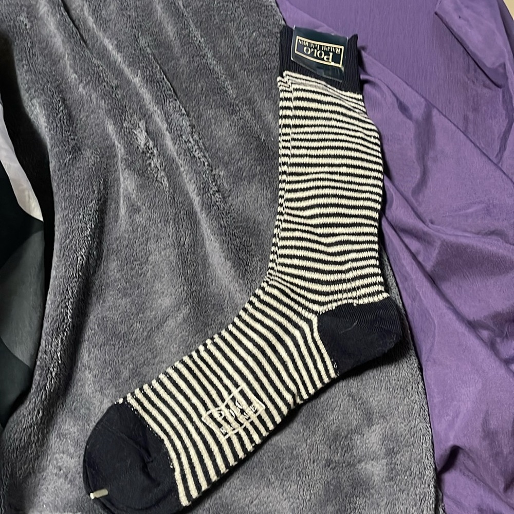 Polo Ralph Lauren striped vintage dress socks new old stock